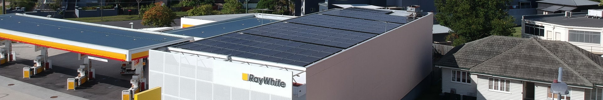 Solar panels on rooftop